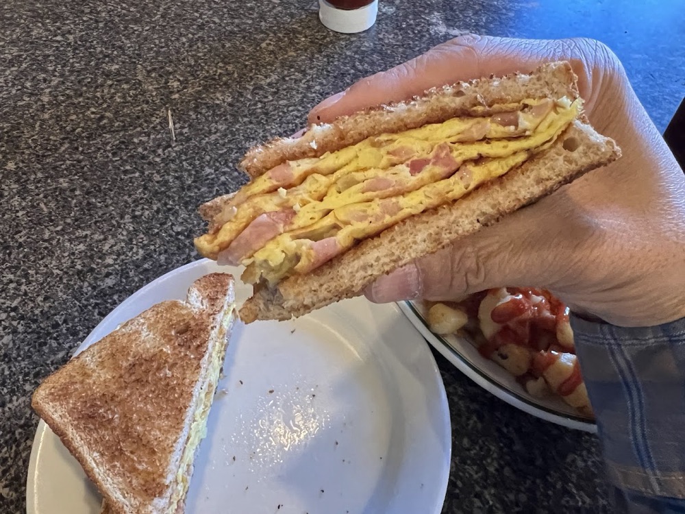 Toasted Western at Big Top Family Restaurant